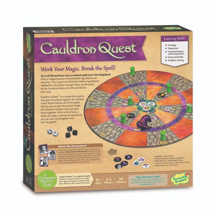 Peaceable Kingdom Cauldron Quest Cooperative Game for Kids