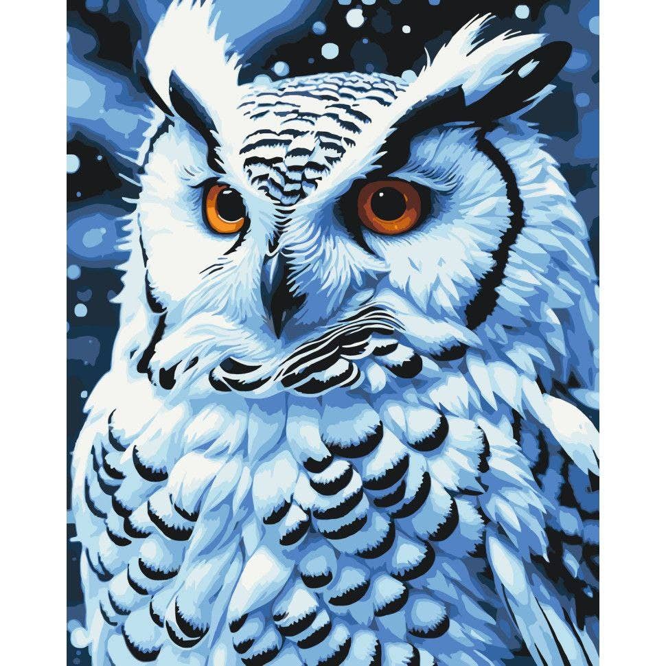 Snowy Owl Paint by Numbers Kit, 40x50 cm