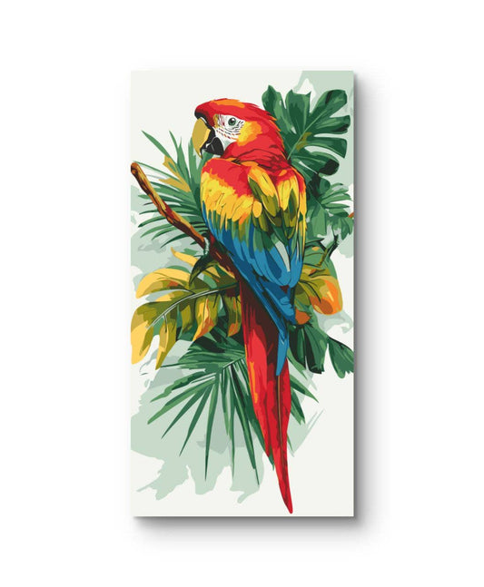 Tropical Parrot Paint by Numbers Kit, 40x80 cm