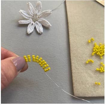 Daisy Beaded Flower Craft Kit -  A creative gift idea.