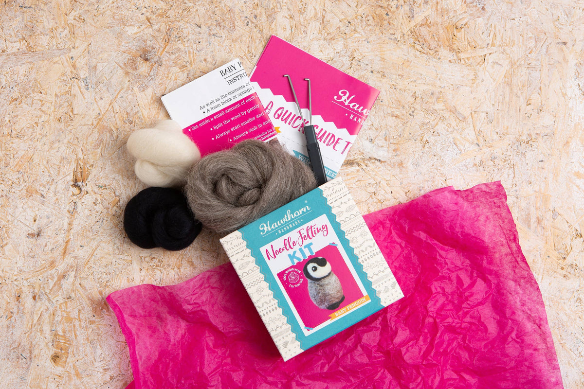 Baby Penguin Mini Needle Felting Kit | Beginner Craft Kit