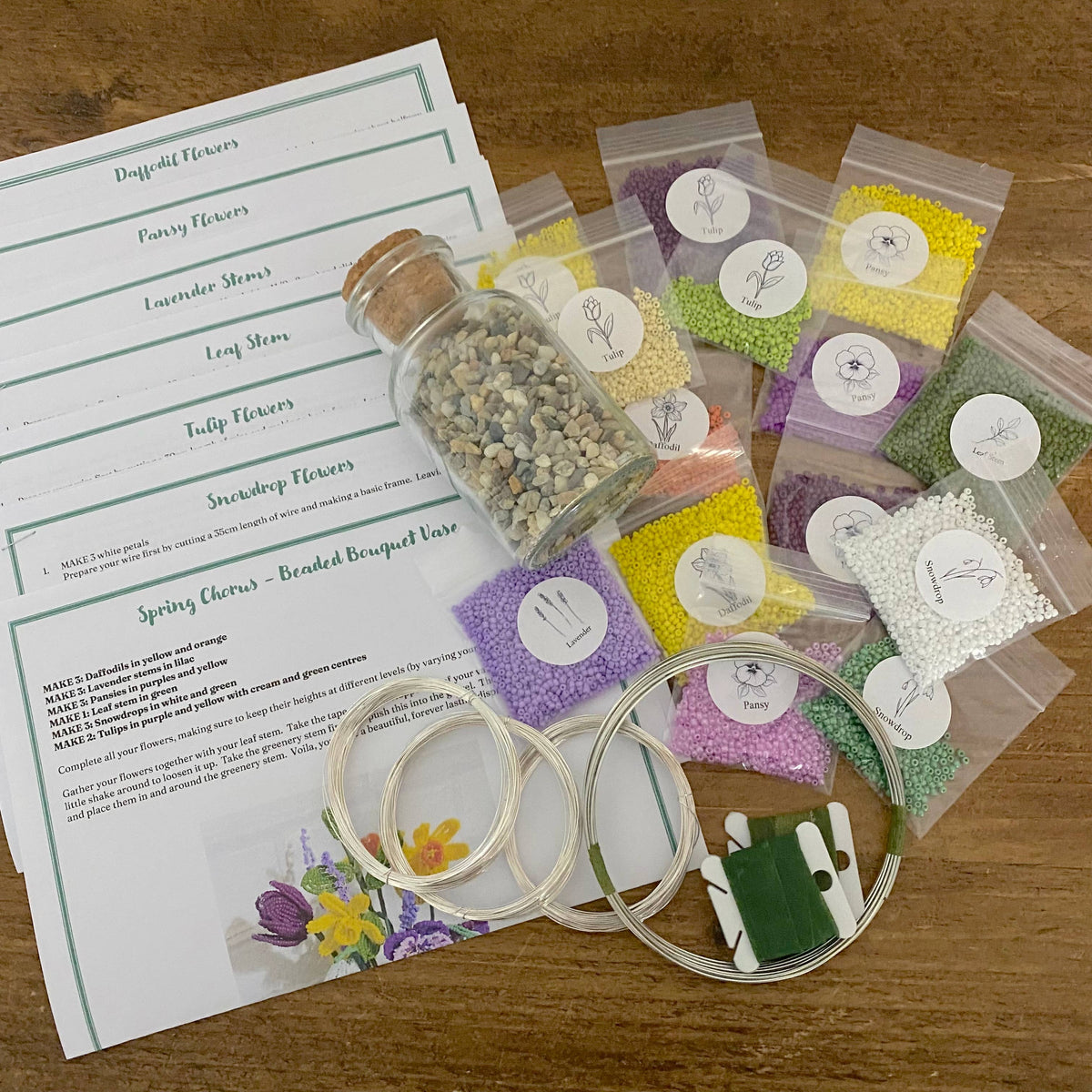 Spring Chorus Vase Craft Kit. A Creative Gift Idea. 