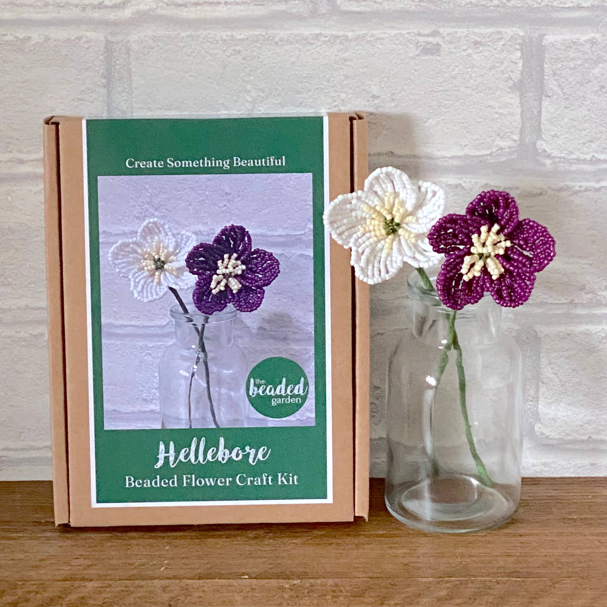 Hellebore Flower Bead Craft Kit -A creative gift idea.