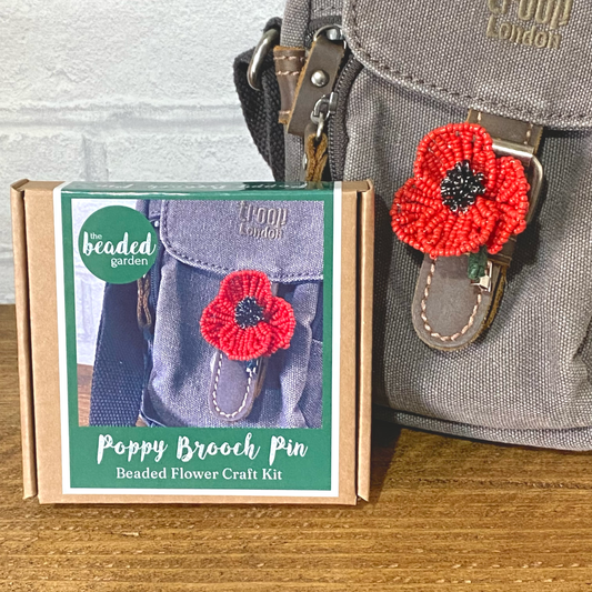 Poppy Flower Brooch Pin Craft Kit -A creative gift idea.
