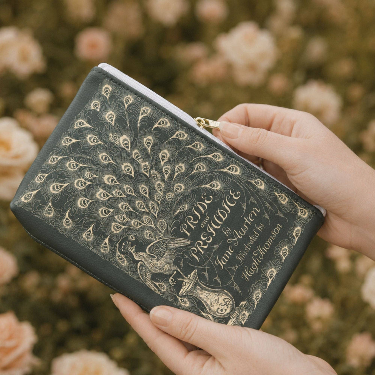 Pride and Prejudice Green Book Pouch Purse Clutch