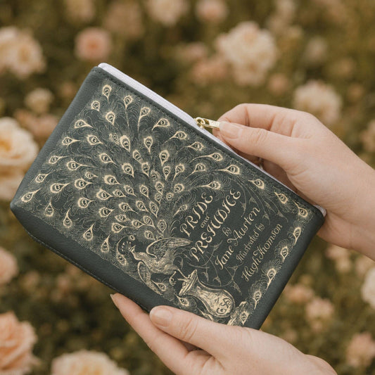 Pride and Prejudice Green Book Pouch Purse Clutch