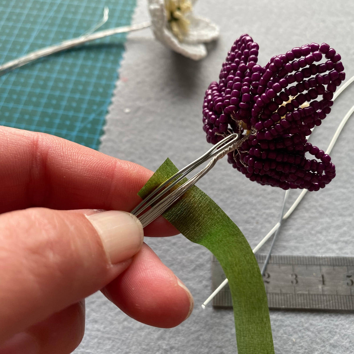 Hellebore Flower Bead Craft Kit -A creative gift idea.