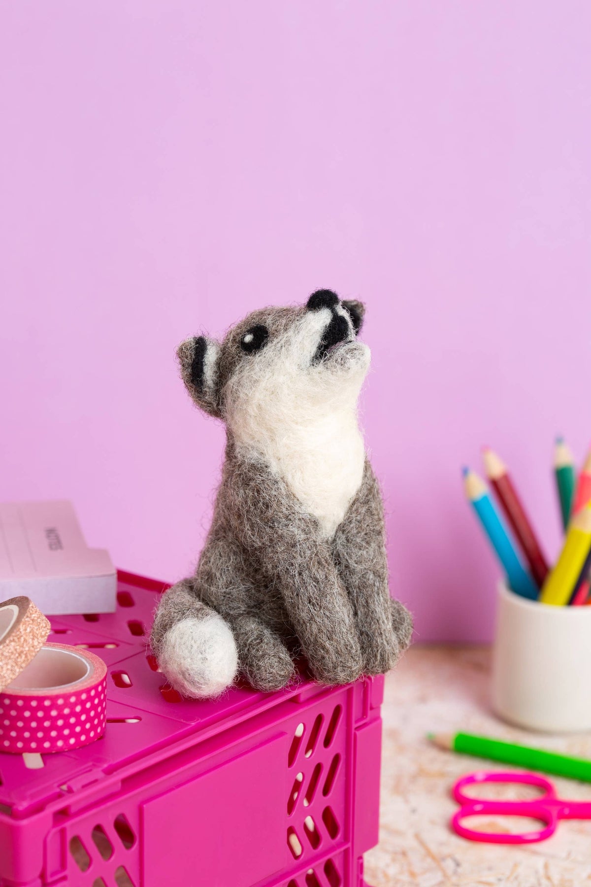 Wolf Cub Mini Needle Felting Kit | Beginner Craft Kit