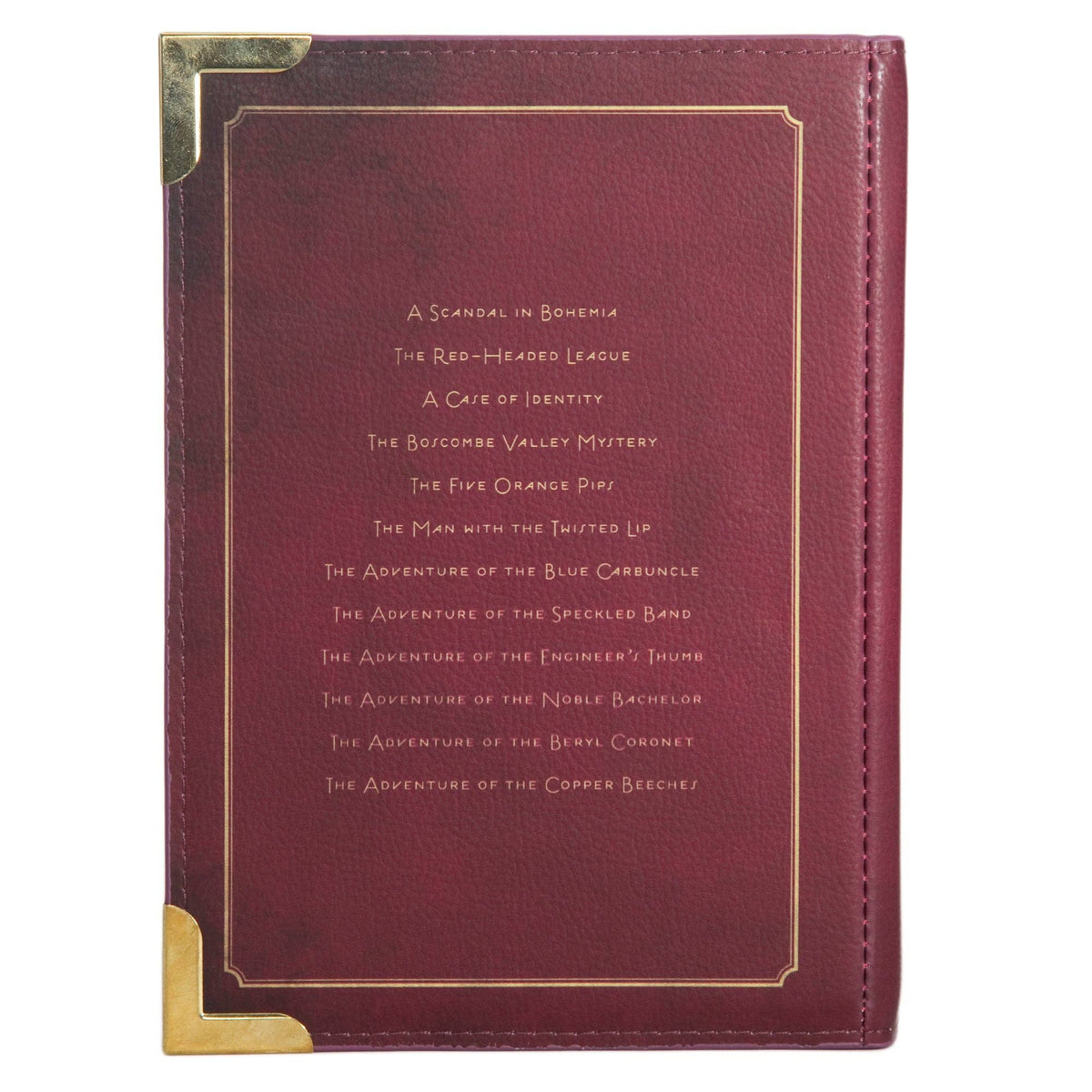 Sherlock Holmes Silhouette Burgundy Book Handbag Crossbody Clutch: Large