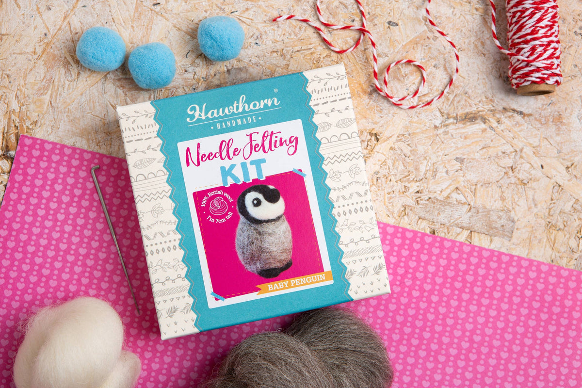 Baby Penguin Mini Needle Felting Kit | Beginner Craft Kit