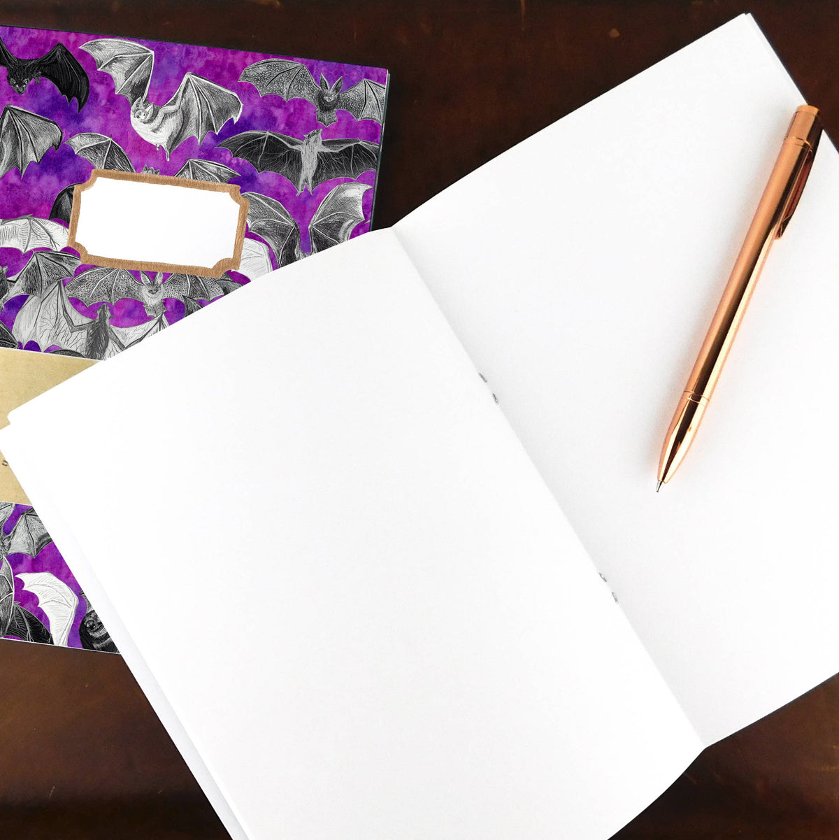 Chiroptera Bat A5 Recycled Notebook - 36 Plain Pages