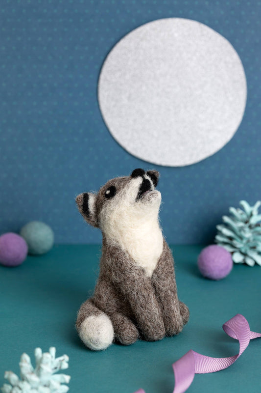 Wolf Cub Mini Needle Felting Kit | Beginner Craft Kit