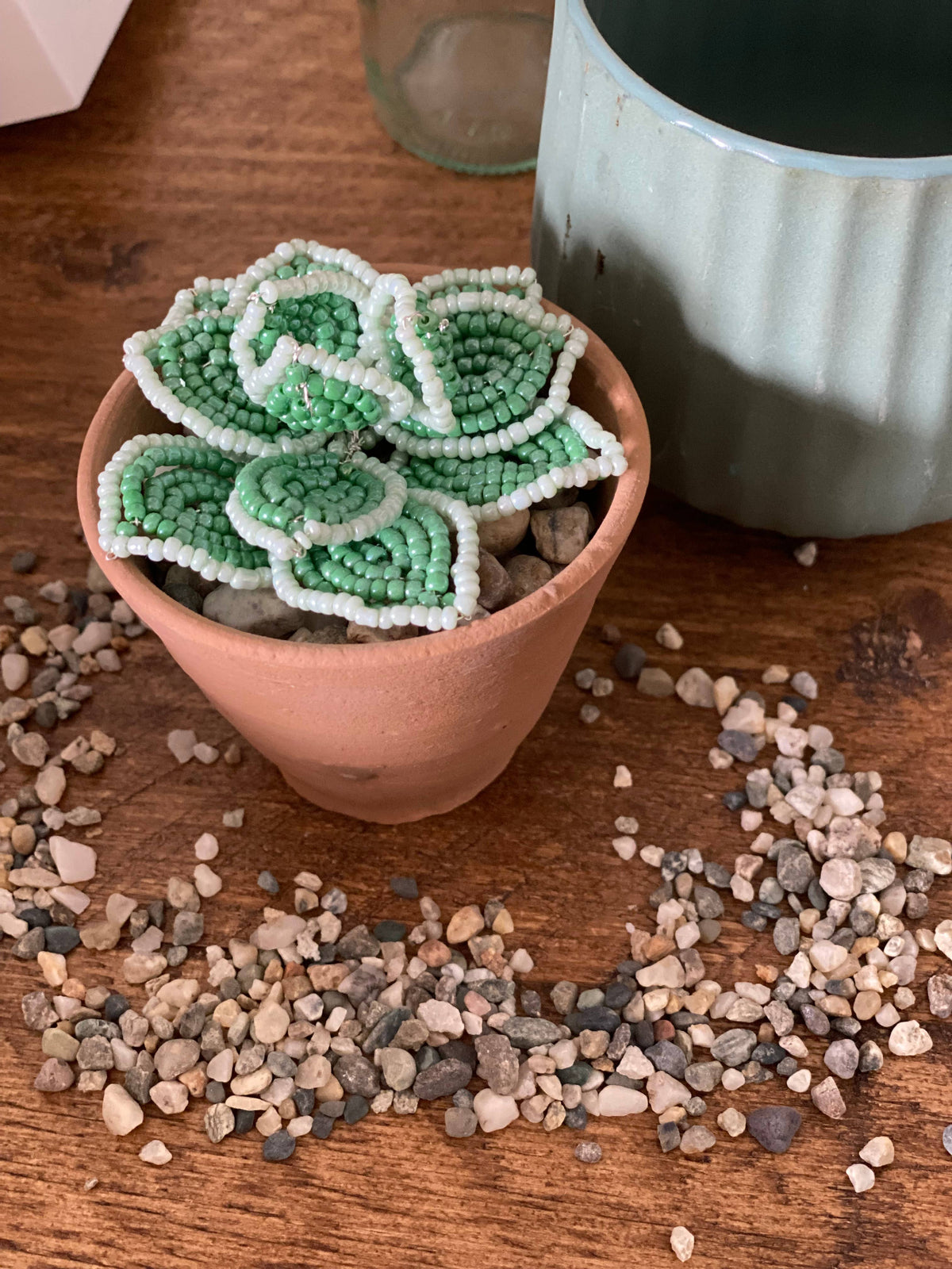 Echeveria Succulent Beaded Craft Kit. A creative gift idea