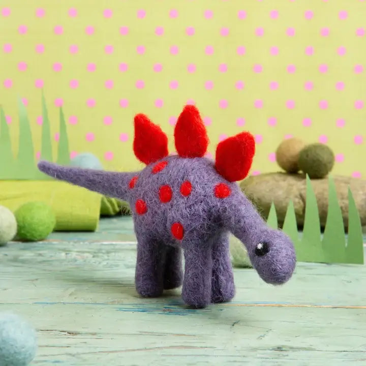 Stegosaurus Mini Needle Felting Kit | Dinosaur Craft Kit