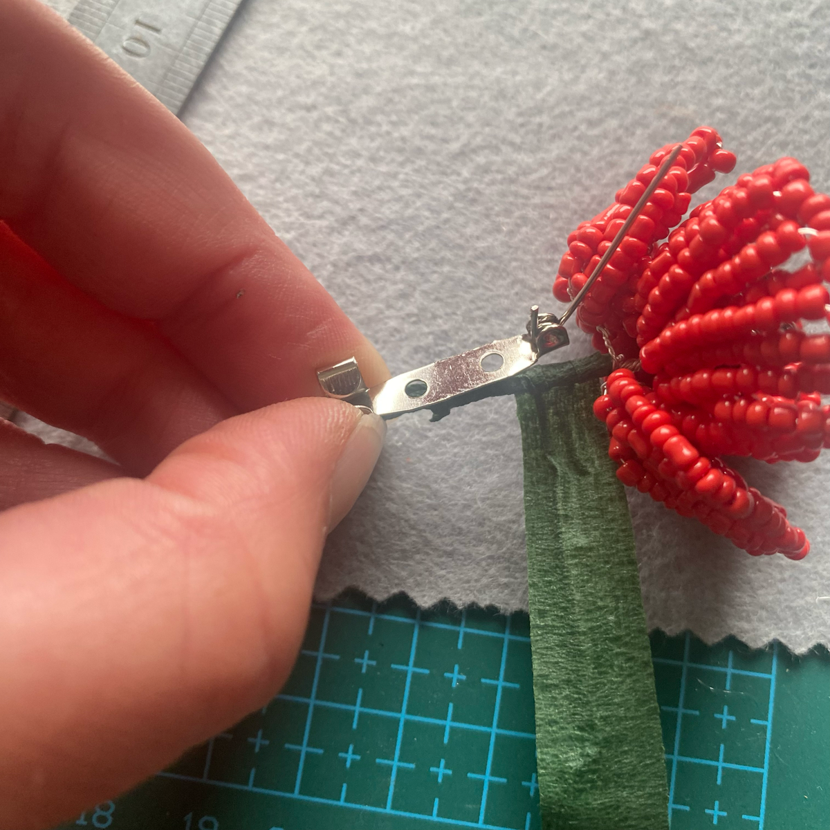 Poppy Flower Brooch Pin Craft Kit -A creative gift idea.