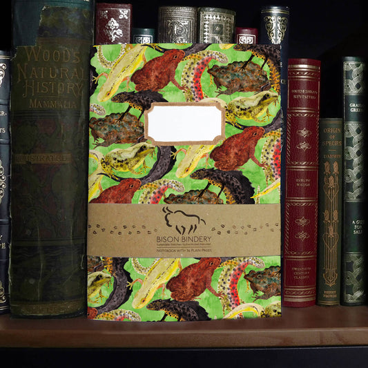 Amphibia Print A5 Recycled Notebook - 36 Plain Pages