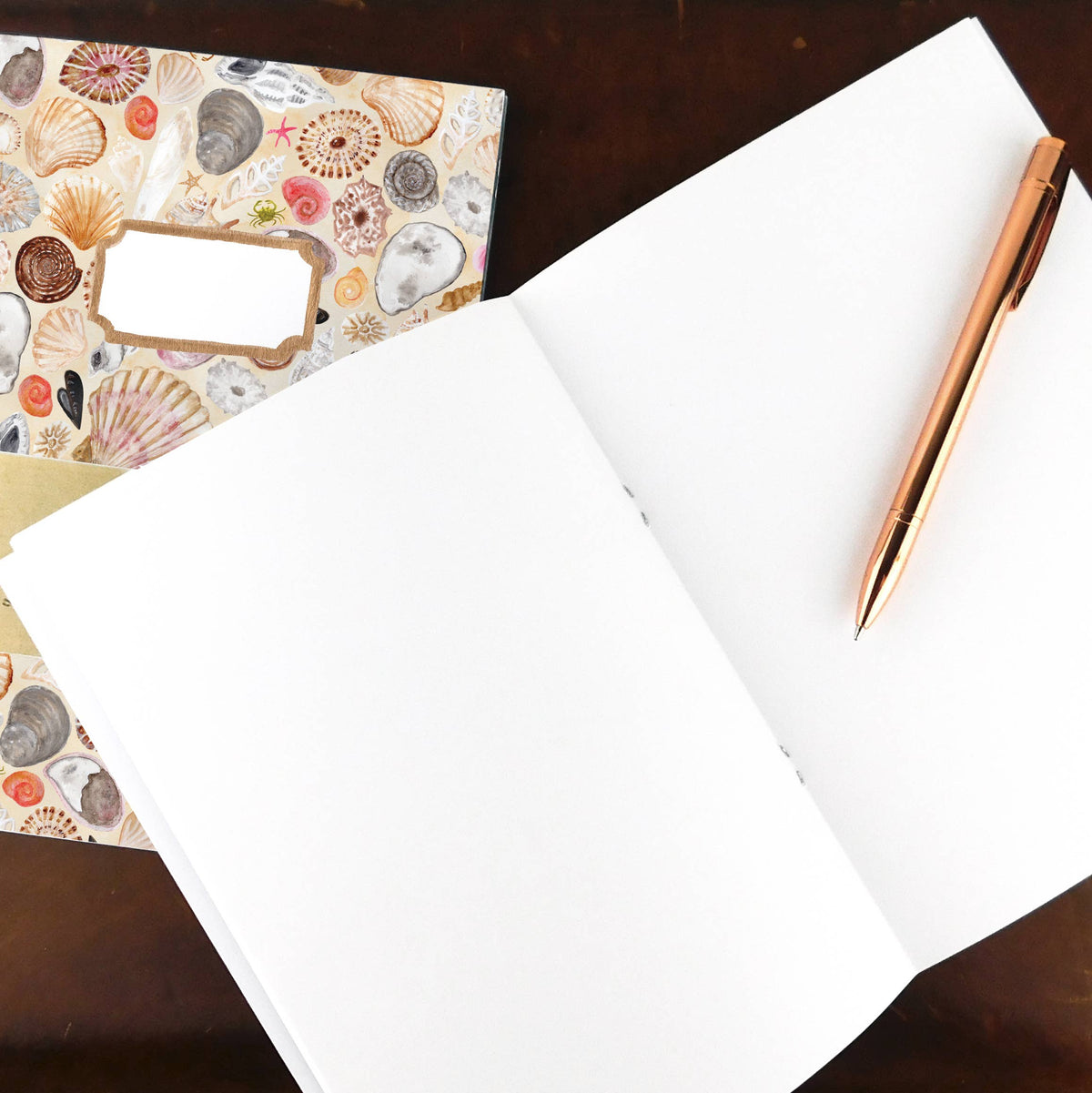 Conchae Sea Shell A5 Recycled Notebook - 36 Plain Pages