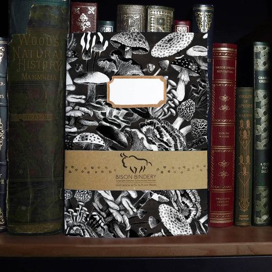 Mushroom A5 Recycled Notebook - 36 Plain Pages