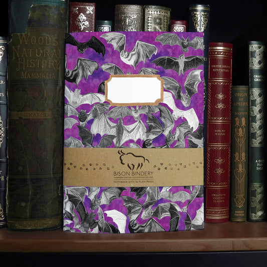 Chiroptera Bat A5 Recycled Notebook - 36 Plain Pages