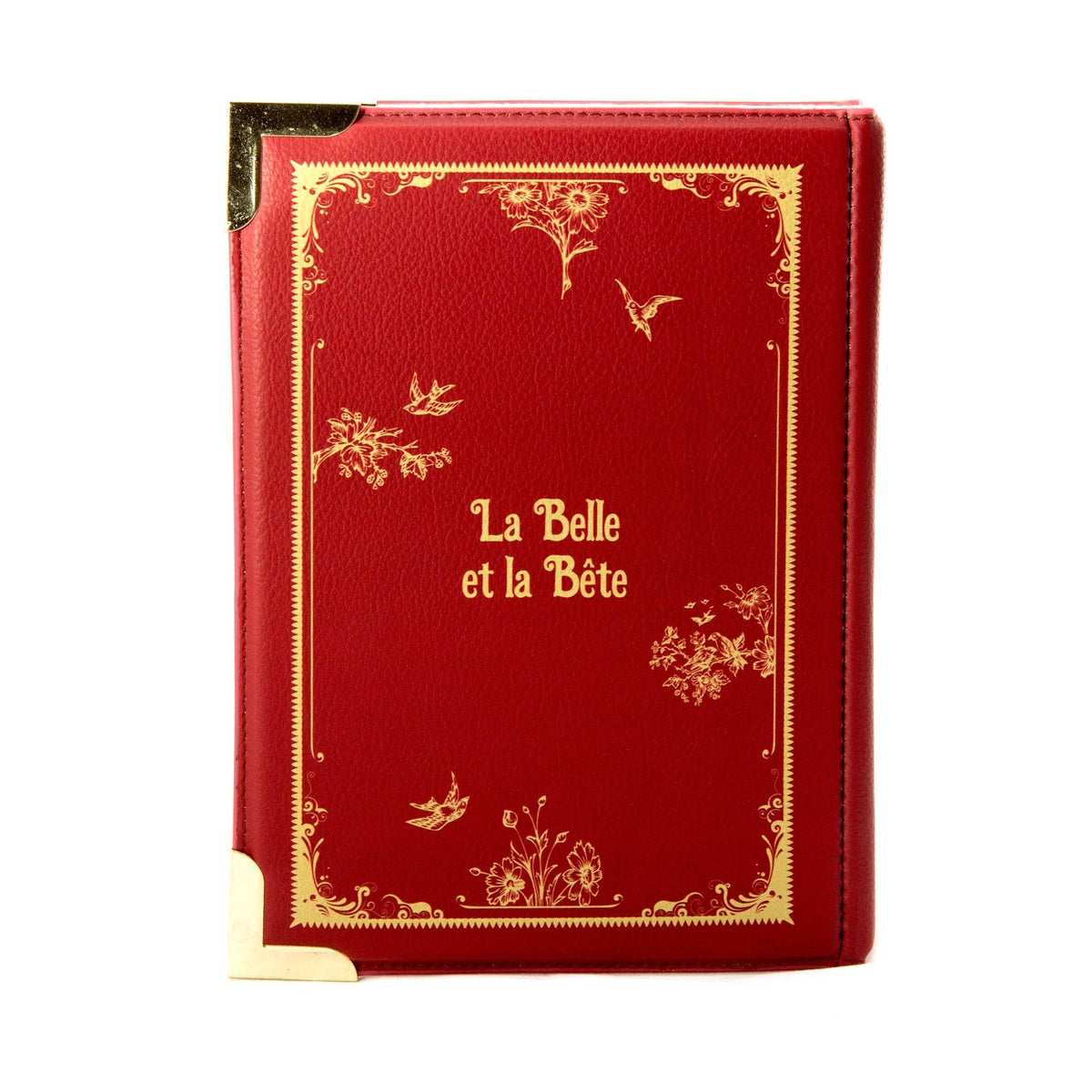 The Beauty and The Beast Red Book Handbag Crossbody Purse: Large