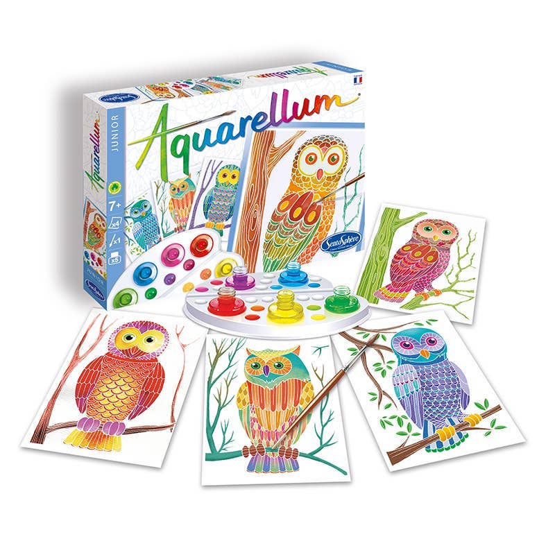 Painting Kit for Children - Aquarellum Owls - Medium