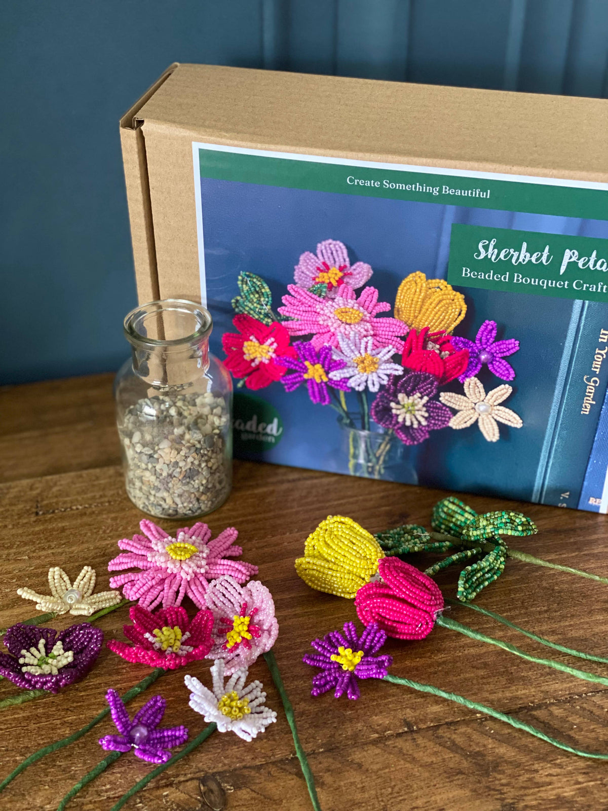 Sherbet Petals Vase Craft Kit. A Creative Gift Idea.