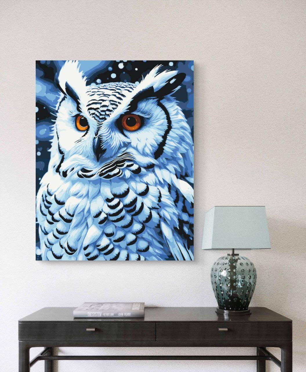 Snowy Owl Paint by Numbers Kit, 40x50 cm