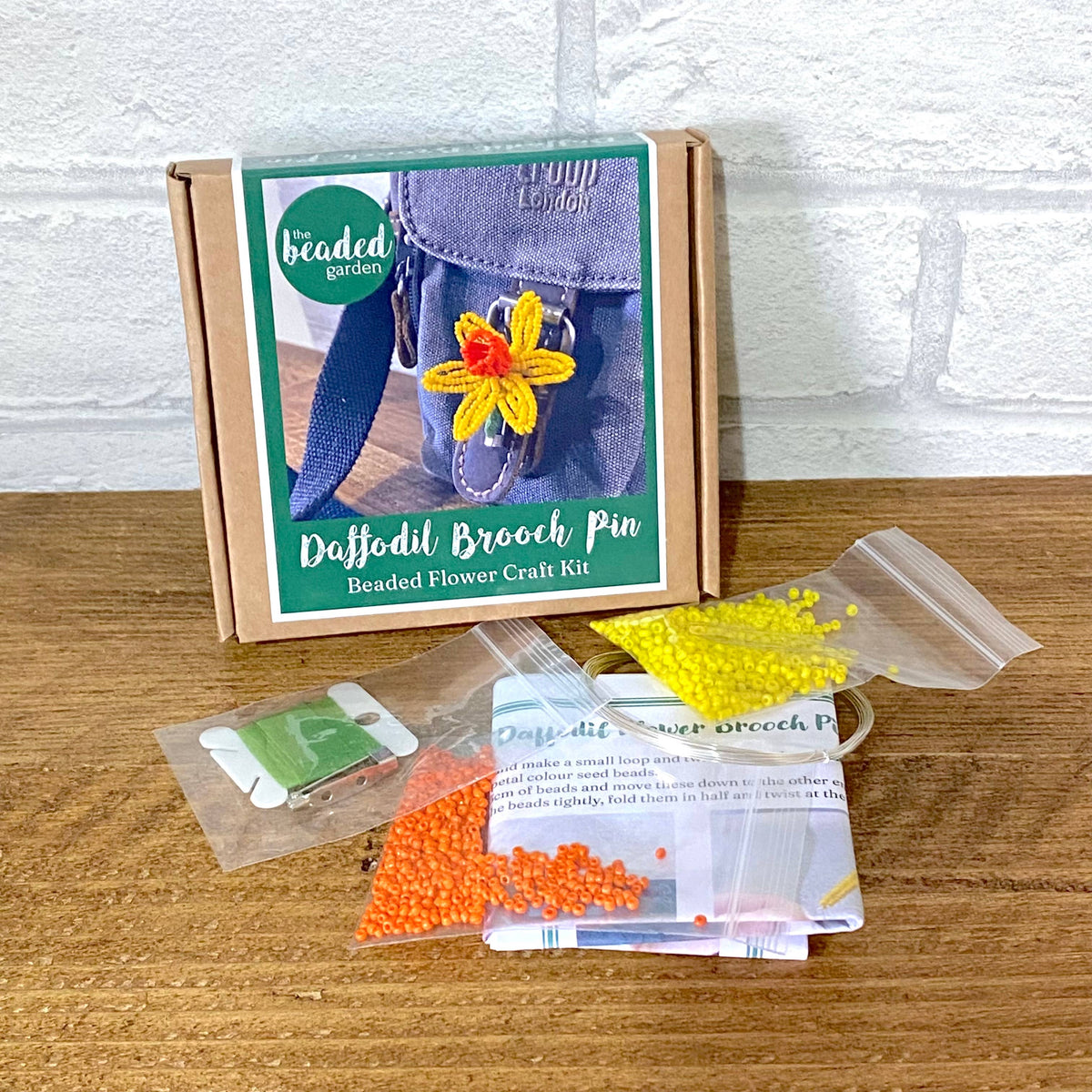 Daffodil Flower Brooch Pin Craft Kit -A creative gift idea.