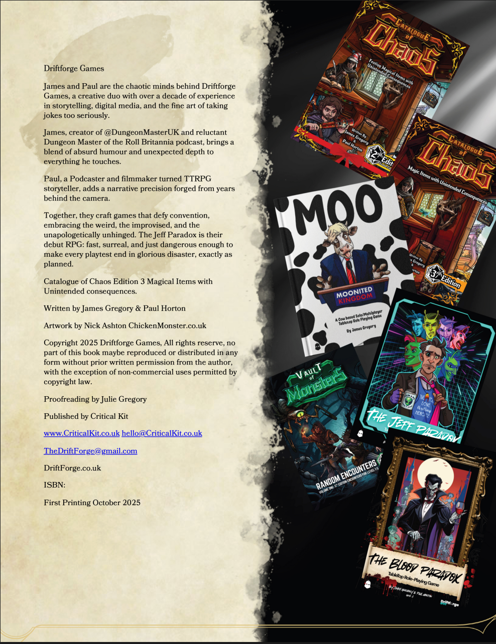Catalogue of Chaos Ed. 1 - Magical Items of Unintended Consequences