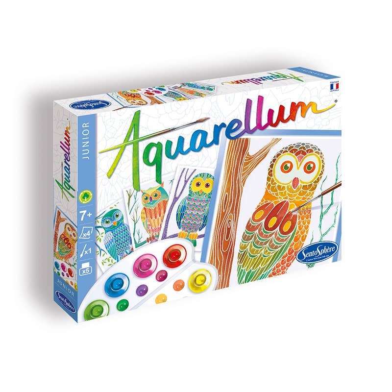 Painting Kit for Children - Aquarellum Owls - Medium