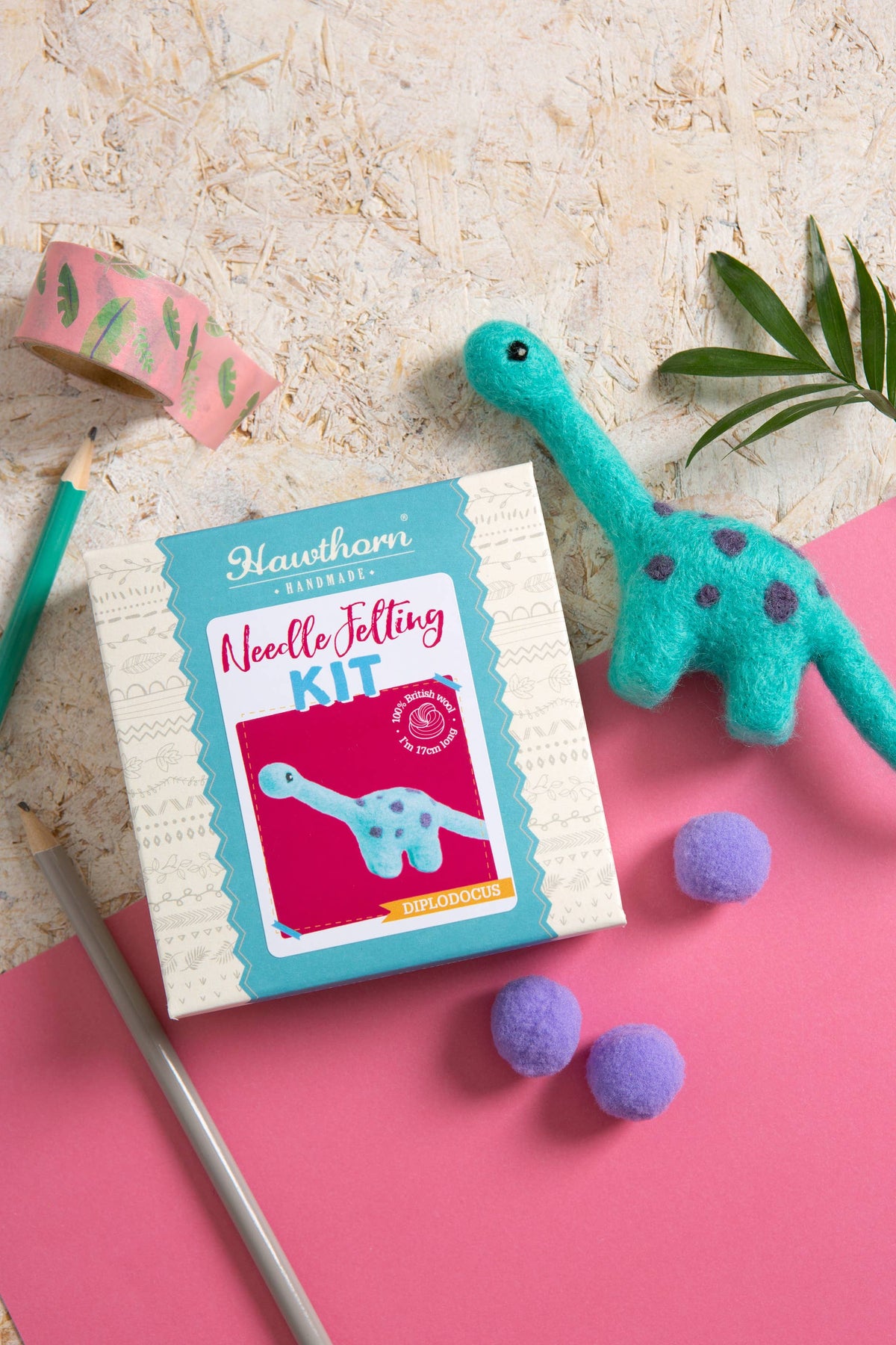 Diplodocus Mini Needle Felting Kit | Dinosaur Craft Kit