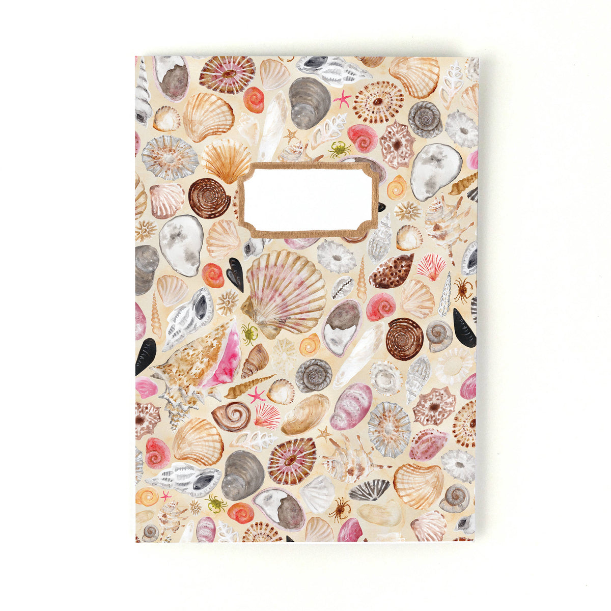 Conchae Sea Shell A5 Recycled Notebook - 36 Plain Pages