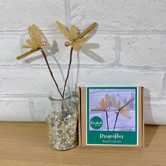 Golden Dragonflies Bead Craft Kit -A creative gift idea.