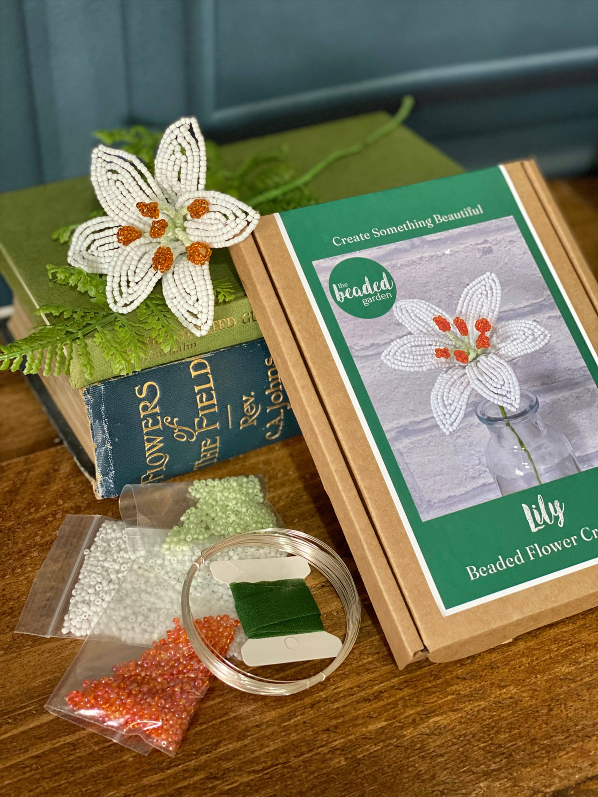 Lily Flower Bead Craft Kit -A creative gift idea.