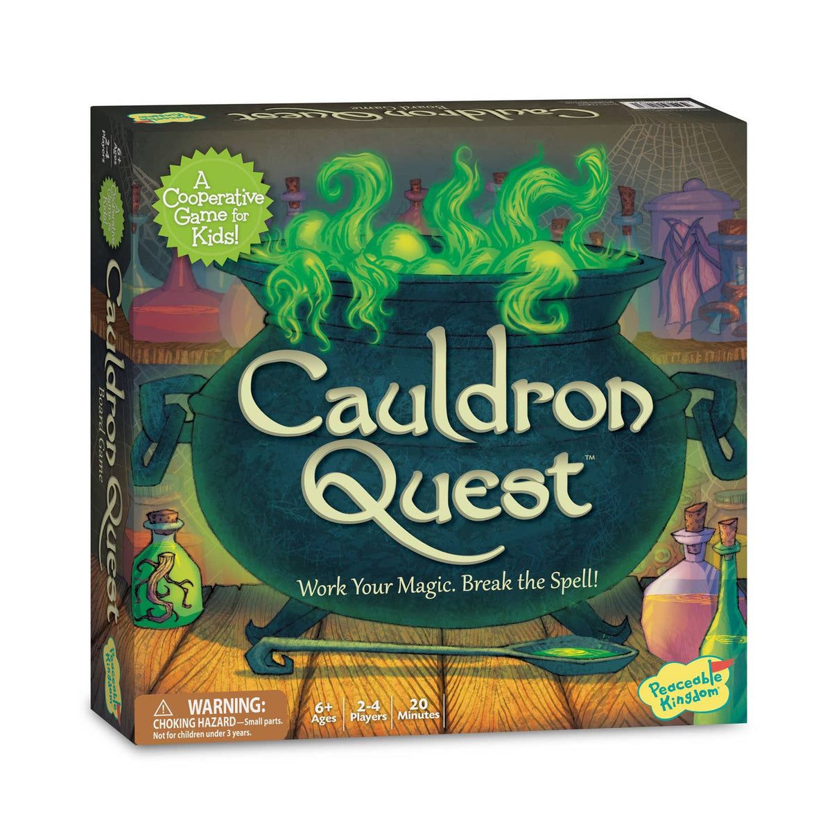 Peaceable Kingdom Cauldron Quest Cooperative Game for Kids