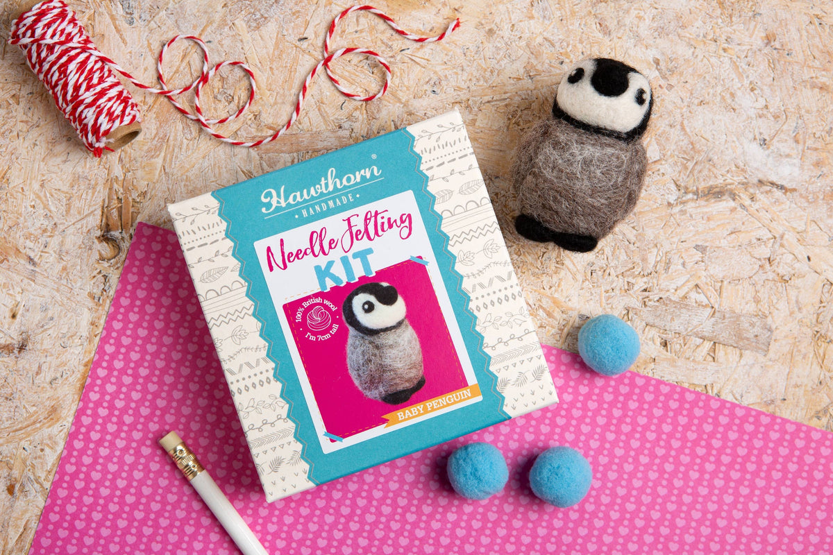 Baby Penguin Mini Needle Felting Kit | Beginner Craft Kit