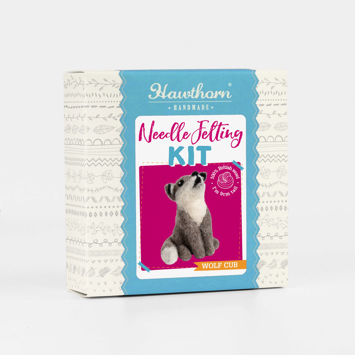Wolf Cub Mini Needle Felting Kit | Beginner Craft Kit