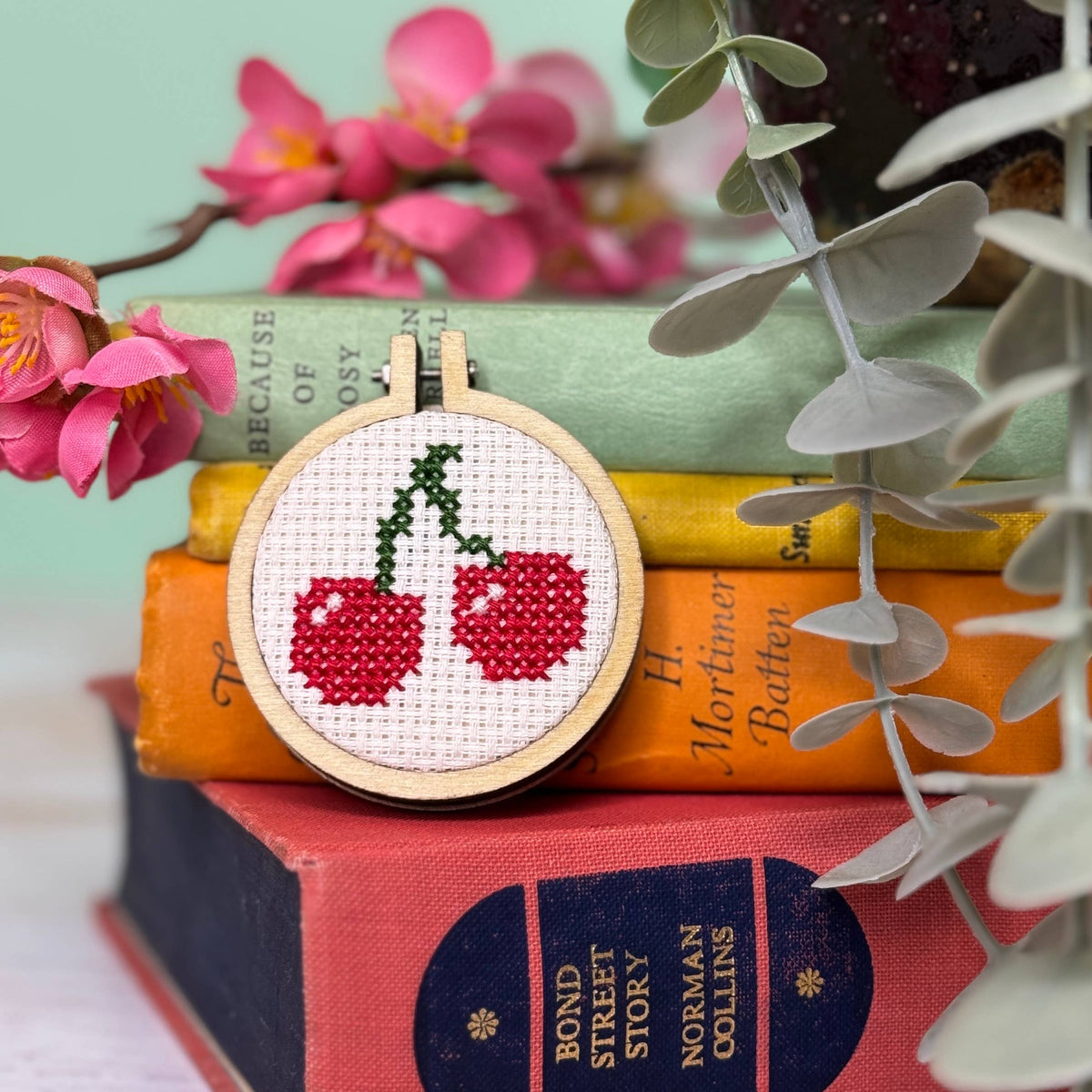 I Love You Cherry Much Mini Matchbox Cross Stitch Kit
