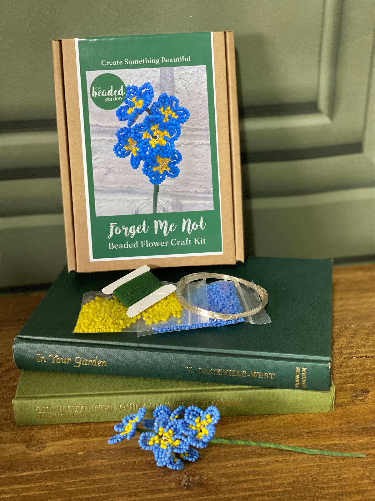 Forget Me Not Beaded Flower Craft Kit -A creative gift idea.