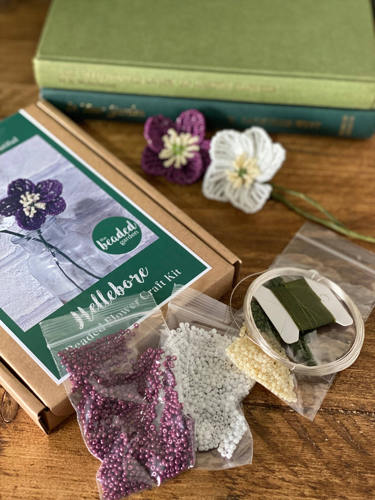 Hellebore Flower Bead Craft Kit -A creative gift idea.