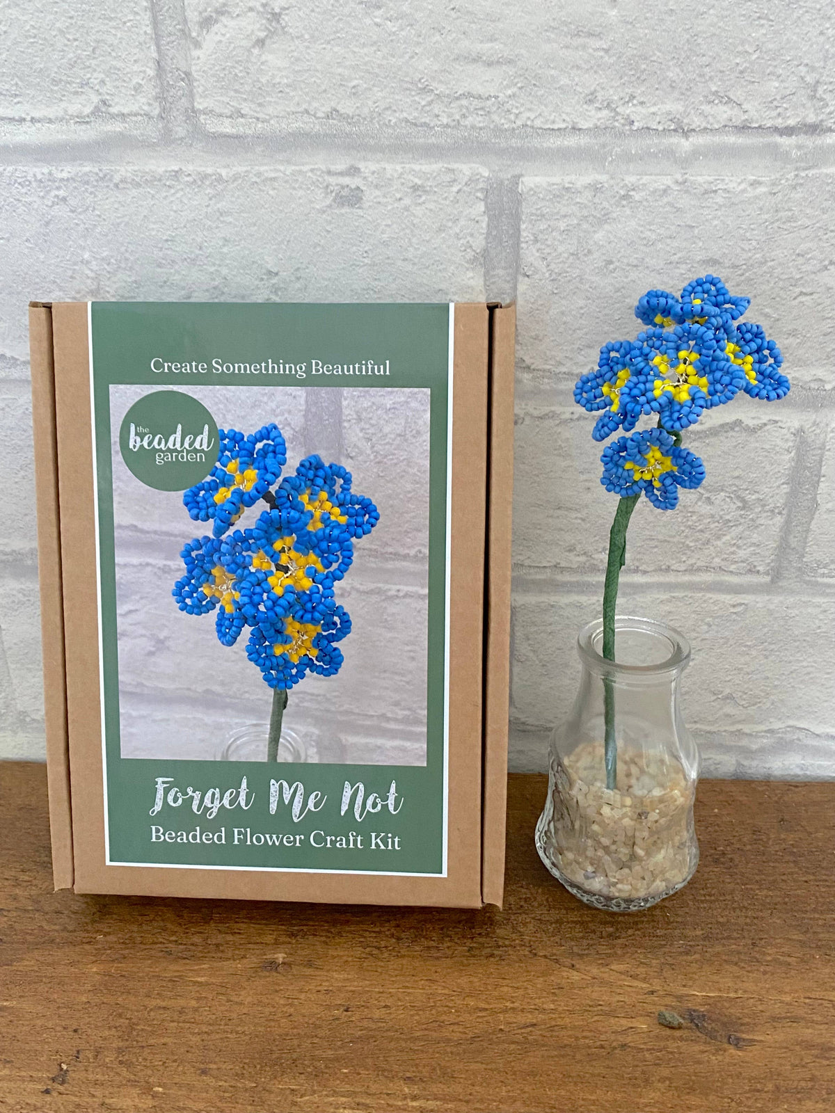 Forget Me Not Beaded Flower Craft Kit -A creative gift idea.