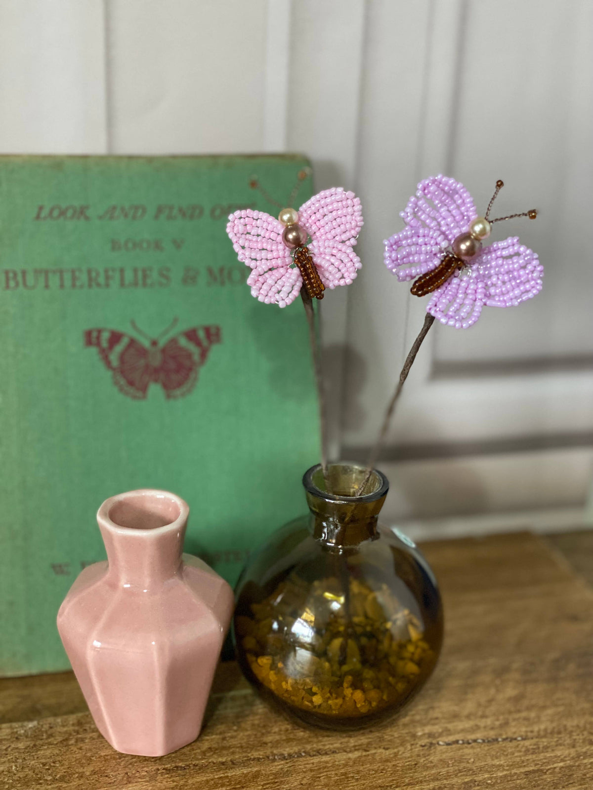 Butterflies Pink/Purple Bead Craft Kit - A creative gift.